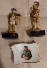 Job lot - loft clearance - Italy Napoleonic Soldier Figures Resin/Marble + dish