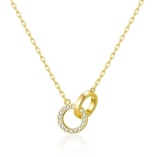 18k gold plated circle - gold,