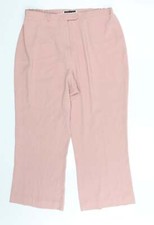 Claudia Stevens Womens Pink Polyester Blend Dress Pants One Size L25 in