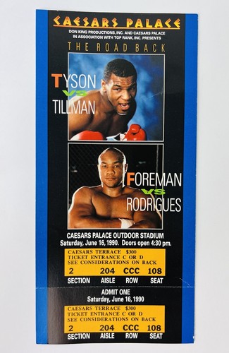Boxing ticket tyson tillman - boxing,