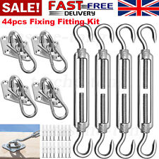 Sun Shade Sail Stainless Fixing Fitting Kit Garden Patio Awning Canopy Accessory