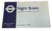 1972 May Night Bus Timetables