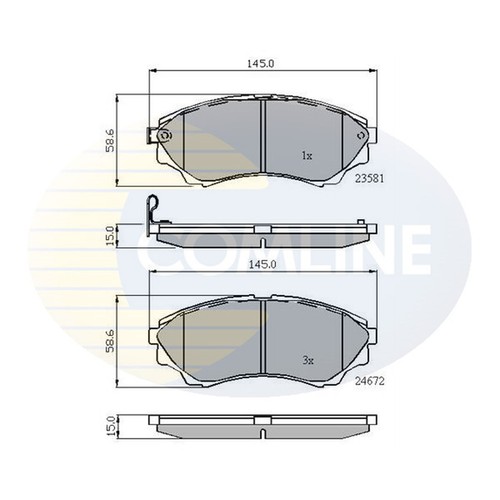 Brake pads set for - set,