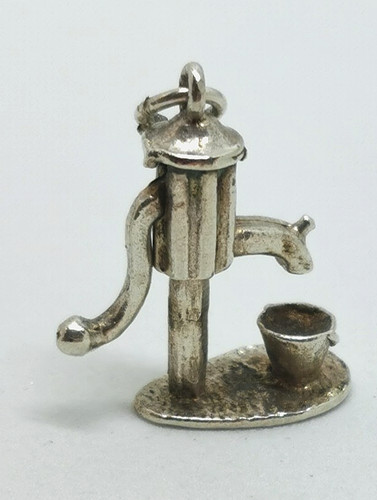 Vintage silver charm - silver,