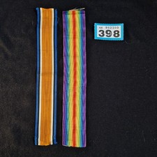 WW1 Original Watered Silk Medal Ribbons British War Victory Medals World War One