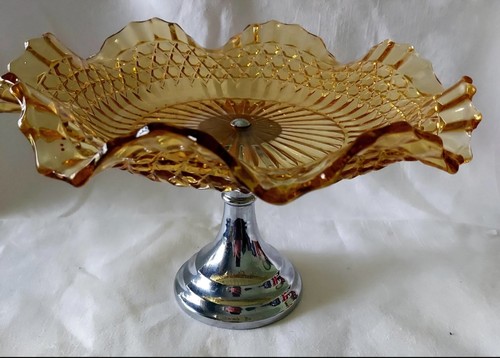 Vintage amber glass art deco - glass,
