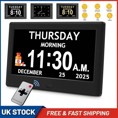Digital alarm clock day date - digital,