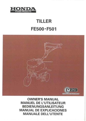 Honda tiller fe500 f501 - honda,