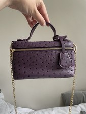 Purple Bag Ostrich Texture Shoulder Bag