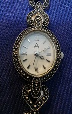 Ladies marcasite silvertone - ladies,