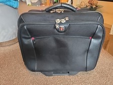 Designer: Wenger. Black Potomac Business Trolley Bag. Rolling Laptop Briefcase