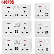 1-5PCS Double Wall Plug Socket