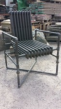 Reclaimed Original Cast Iron Radiator Chair Unique Retro Hand Made