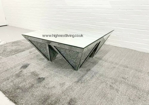 Large mirrored coffee - coffee, table