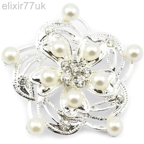 New silver pin - silver, pearl