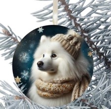 Samoyed Dog Hanging Bauble