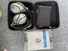 Sennheiser PXC 450 Noiseguard Silver Headphones with Case and Connectors