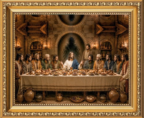 The last supper jesus with - supper,