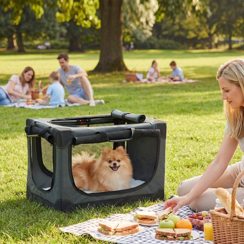 Pawhut soft dog crate - dog,