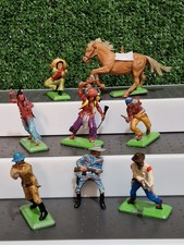 Britains Deetail Cowboy Horses Western Native American Figures Vintage 70s x 8