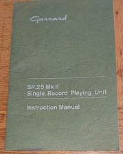 Garrard SP25 Mk2 owner's