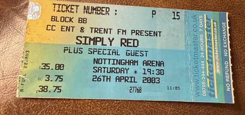 Simply red rare concert ticket - simply,