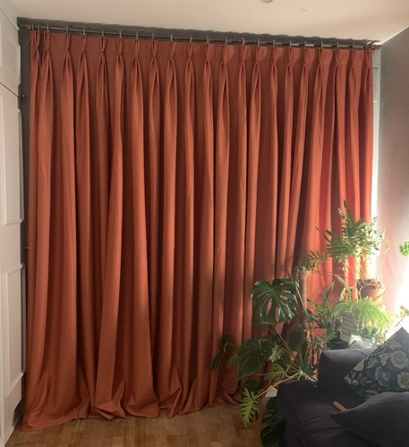 Large heavy terracota linen - heavy,