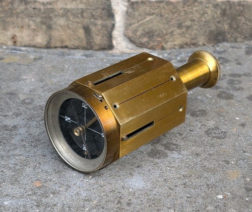 Antique brass optical sighting - antique,
