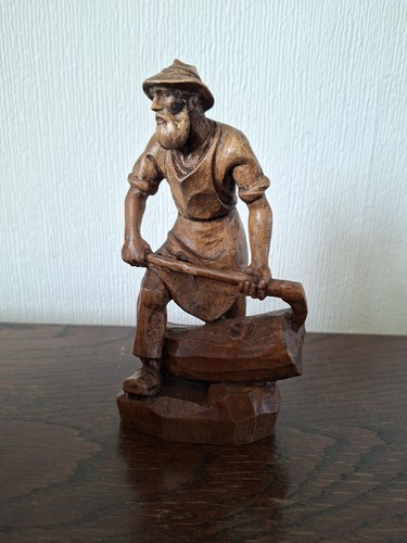 Carved wooden man - carved,