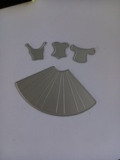 Cutting Die, Dress, Clothes, Skirt, Tops. Papercraft, Cardmaking, Scrapbooking