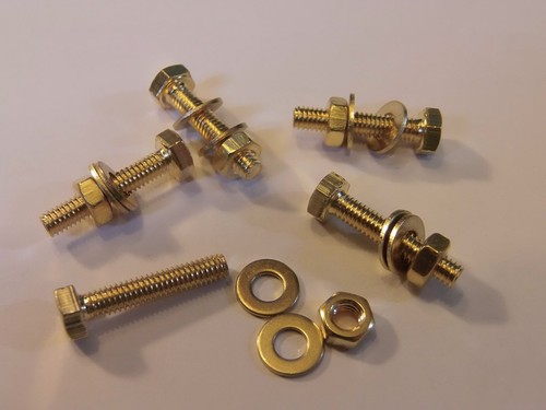 M4x20 brass hex - hex, bolts