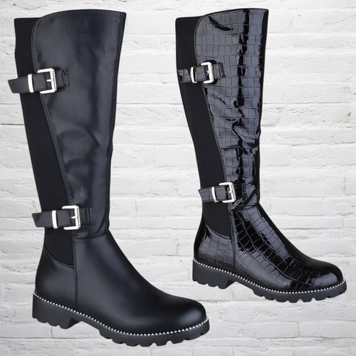 Ladies womens low block - block, heel
