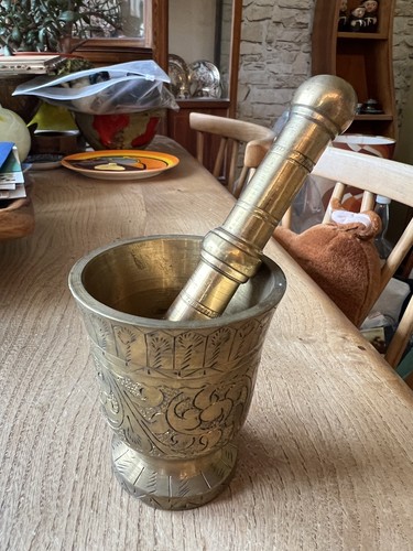 Vintage 1970s brass pestle - vintage,