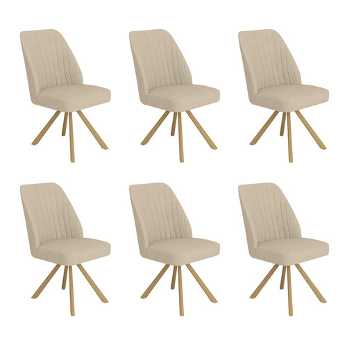 Set beige upholstered - of, 6