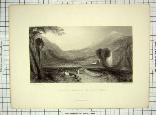 Original old antique print - original,