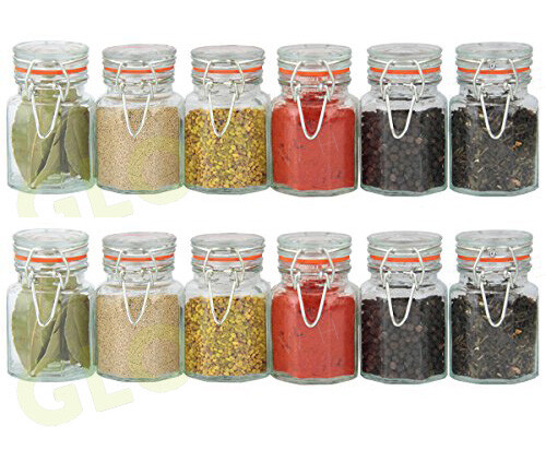 Set glass spice jars - set,