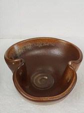 Vintage Iden Pottery Rye Sussex Folded Stoneware Bowl 1970s
