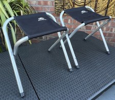 Sunncamp Lightweight Outdoor Stools x2 Aluminium Folding Camping Festivals