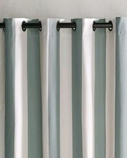 Cath Kidston Canopy Stripe EYELETS BLACKOUT Curtains, SAGE, WIDE167 X DROP183 CM