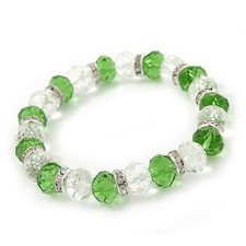 Green/ Transparent Glass Bead