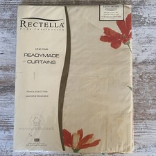 RECTELLA Floral Monet Terracotta Curtains New & Sealed  W46” x L54”