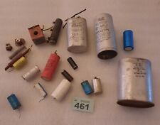 Vintage Capacitors/resistors etc TCC CCL HUNTS job lot x20 used 1950-60? (461)