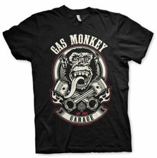Gas Monkey Garage GMG Inspired - Pistons & Flames T-Shirt S-5XL