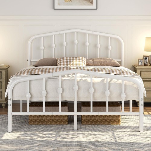 4ft6 double bed frames - double, slatted