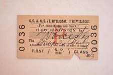 Railway Ticket GC&NSJ Higher