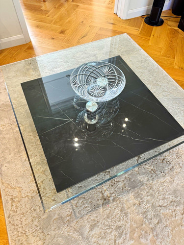 Scs square glass top coffee - square,