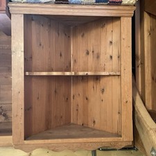 vintage pine corner cupboard