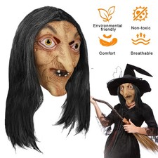 Old Witch Mask Scary Full Head