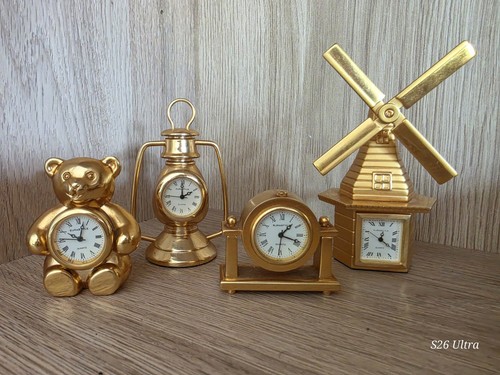 Miniture brass clocks - miniture,