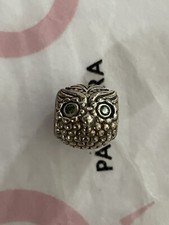 Genuine PANDORA Sterling Silver Owl Charm Bead S925ALE